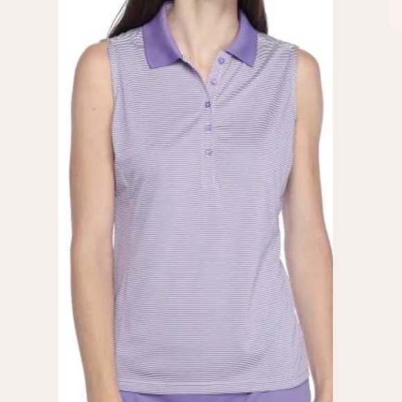 Izod Xs Sleeveless Golf Shirt Purple 